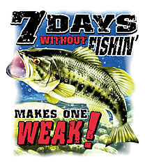 Pure Sport Fishing T-Shirt: 7 Days Without Fishing