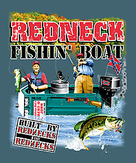 Pure Sport Fishing T-Shirt: Redneck Fishing Boat