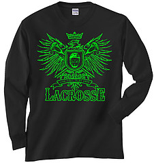 Pure Sport Long Sleeve Lacrosse T-Shirt: Play Hard Eagle