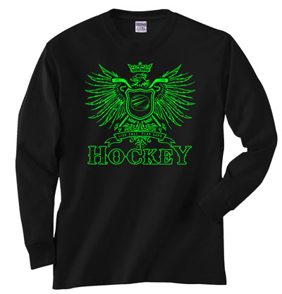 Pure Sport Long Sleeve Hockey T-Shirt: Play Hard Eagle