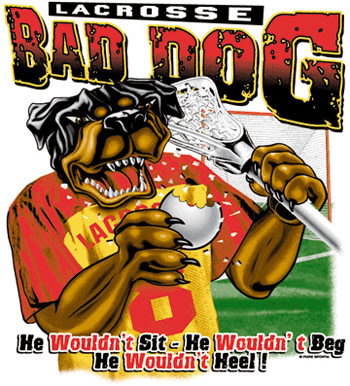 PureSport Lacrosse T-Shirt: Bad Dog Lacrosse